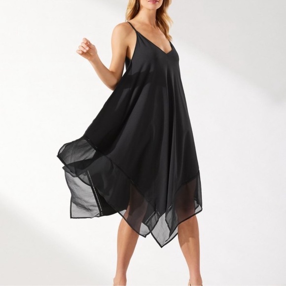 Tommy Bahama | Cotton Modal Scarf Dress in Black | size Small / Medium - Picture 2 of 8